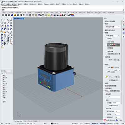AX-LD-10P激光掃描雷達3D模型